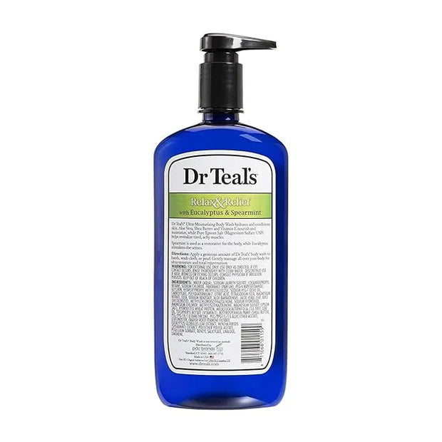 Dr Teal's Lavender & Eucalyptus Body Wash Gift Set (2 Pack, 24oz Ea) - Soothe & Sleep Lavender & Relax & Relief Eucalyptus...