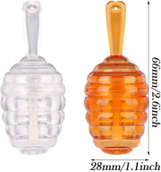 RONRONS 20 Pieces Lip Gloss Tubes, 5.5ml/0.19oz Clear Lip Gloss Containers Amber Honecomb Shaped with Wand Empty Lip Balm ...