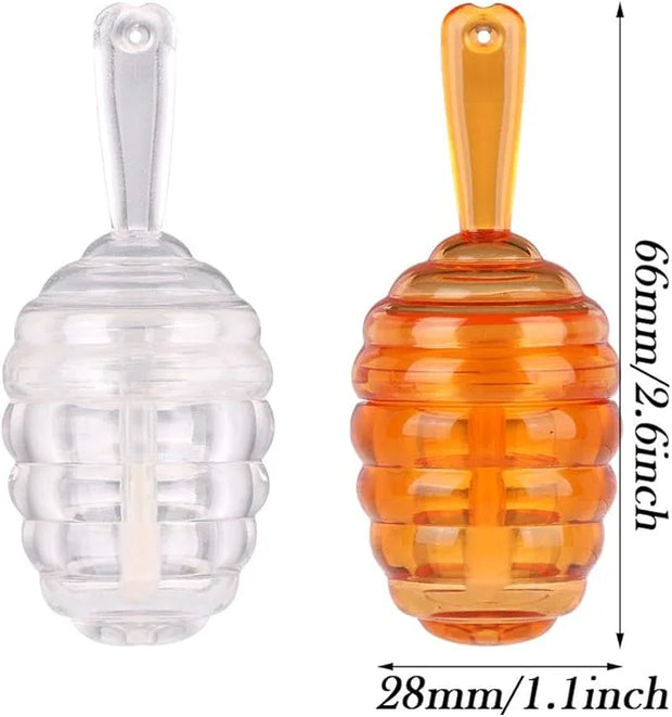 RONRONS 20 Pieces Lip Gloss Tubes, 5.5ml/0.19oz Clear Lip Gloss Containers Amber Honecomb Shaped with Wand Empty Lip Balm ...