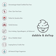 Dabble & Dollop Cherry Conditioner Refill - Detangler for Kids, All Natural Fragrances, Dermatologist Tested, Tear-Free, N...