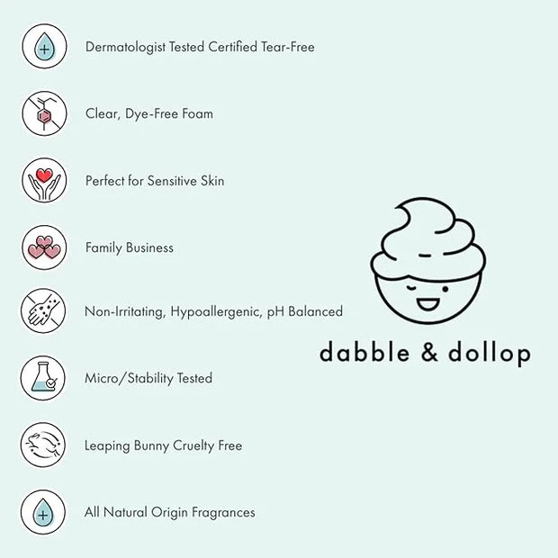 Dabble & Dollop Cherry Conditioner Refill - Detangler for Kids, All Natural Fragrances, Dermatologist Tested, Tear-Free, N...