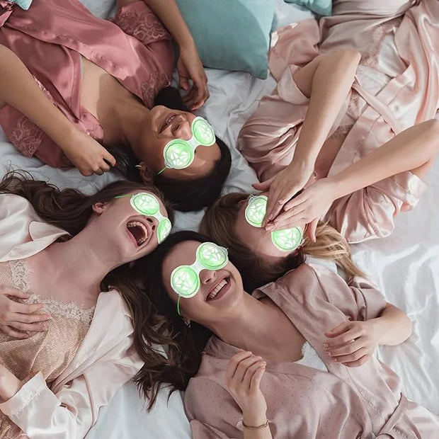 12 Pcs Cucumber Eye Pads Gel Eye Masks Cooling Heating Eye Pads Spa Party Favors Sleepover Slumber Party Supplies - Produc...