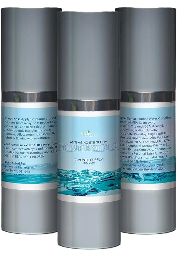 Pro Hydrossential 2x Serum - Anti Aging Eye Serum - Help Improve Dark Circles, Puffy Eyes, Wrinkles, & Eye Bags - Exfoliat...