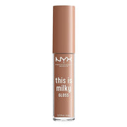 NYX PROFESSIONAL MAKEUP This Is Milky Gloss, Vegan Lip Gloss, 12 Hour Hydration - Cookies & Milk (Cool Beige Nude) - Produ...