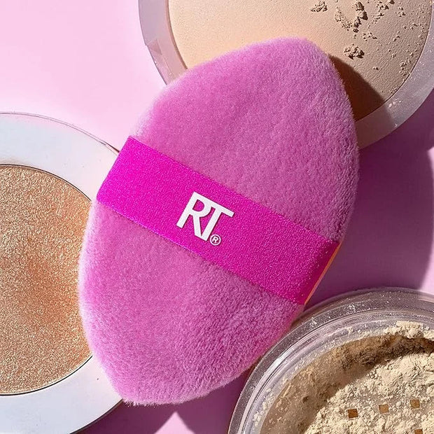 Real Techniques Miracle 2-In-1 Powder Puff 4 Pack, Dual-Sided, Full Size Makeup Blending Puff, Reversible Elastic Band, Ma...