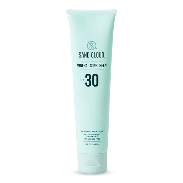 Sand Cloud Broad Spectrum Mineral Sunscreen for Body SPF 30, 5 Oz - Fragrance-Free Body Mineral Sunscreen that Hydrates, N...