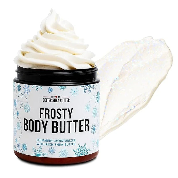 Shimmer Body Lotion with a Frosty Christmas Scent | Christmas Lotion Limited Edition with Organic Shea Butter | Body Butte...