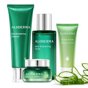Aloderma Essential Aloe Brightening Skin Care Set - 4 Pieces - Gel, Cleanser, Toner, Cream - Product Image
