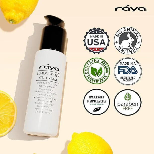 Raya Lemon Water Gel Cream (308) | Moisturizing, Skin-Repairing, and Anti-Aging Facial Day and Night Cream for Non-Problem...