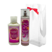 Bath & Body Works WINTERBERRY WONDER 2pc bundle - Fine Fragrace Mist & Body Lotion - Gift set with a Red Bow for Holidays ...
