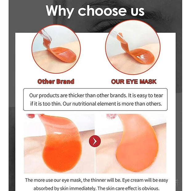Vitamin C Under Eye Mask Patches Collagen Eye Pads - 30 Pairs, Reduce Puffiness, Dark Circles, and Wrinkles - Product Image
