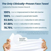 Clean Skin Club Clean Towels XL™, 100% USDA Biobased Face Towel, Disposable Face Towelette, Eczema Association Accepted, M...