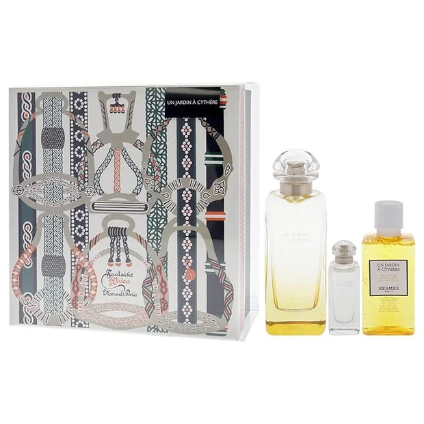 Hermes Un Jardin A Cythere for Unisex - 3 Pc Gift Set 3.3oz EDT Spray, 0.25oz EDT Splash, 1.35oz Shower Gel - Product Image