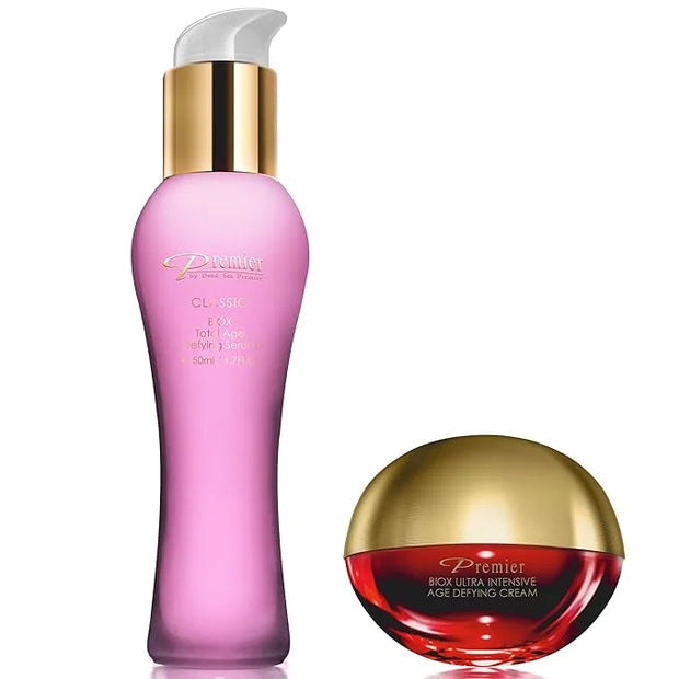 Premier Dead Sea Classic BIOX SERUM and BIOX EYE CREAM Total Age Treatment, Anti-Age, anti-wrinkle, anti-expression marks ...