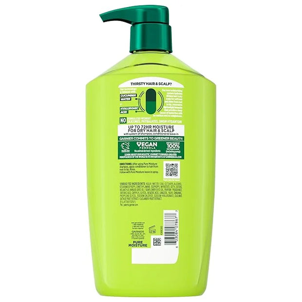 Garnier Fructis Pure Moisture Hydrating Conditioner for Dry Hair and Scalp, 32.3 Fl Oz, 1 Count (Packaging May Vary) - Pro...