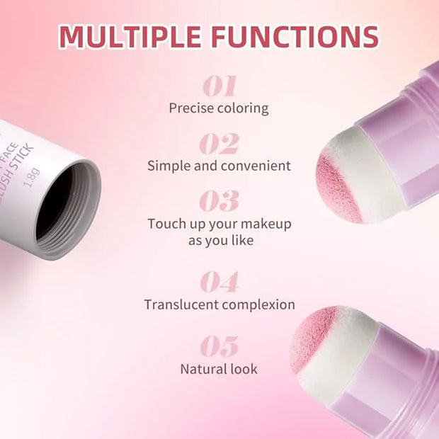 Soft Face Blush Stick, Matte Natural Long Lasting Blush for a Flawless Finish, Creamy Blendable Formula for All Skin Types...