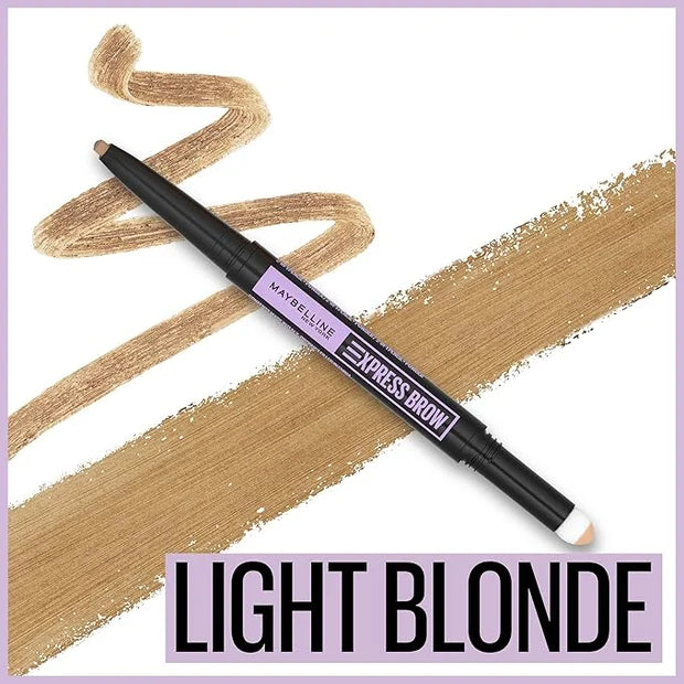 Maybelline Express Brow 2-In-1 Pencil and Powder Eyebrow Makeup, Light Blonde, 1 Count - Product Image