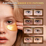 Golden Eye Mask 20 (pair), Collagen Eye Mask with Sodium Hyaluronate for Dark Circles, Bags, Wrinkles and Puffiness Eye Ge...