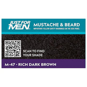 Just For Men Mustache & Beard, Beard Dye for Men with Brush Included, With Keratin Biotin Aloe and Coconut Oil for Healthy...