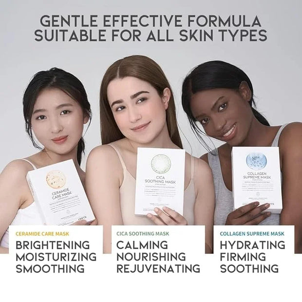 Hydrating Soothing Sheet Masks Gift Set for Skincare, Korean Vegan Sheet Mask for Dry, Sensitive Skin, Calming, Smoothing,...