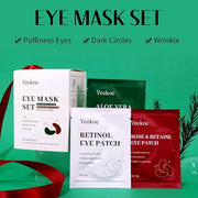 Under Eye Patches For Puffy Eyes and Dark Circles Wrinkle,30 Pairs Face Masks SkinCare With Retinol Serum,Aloe Vera,Rose B...