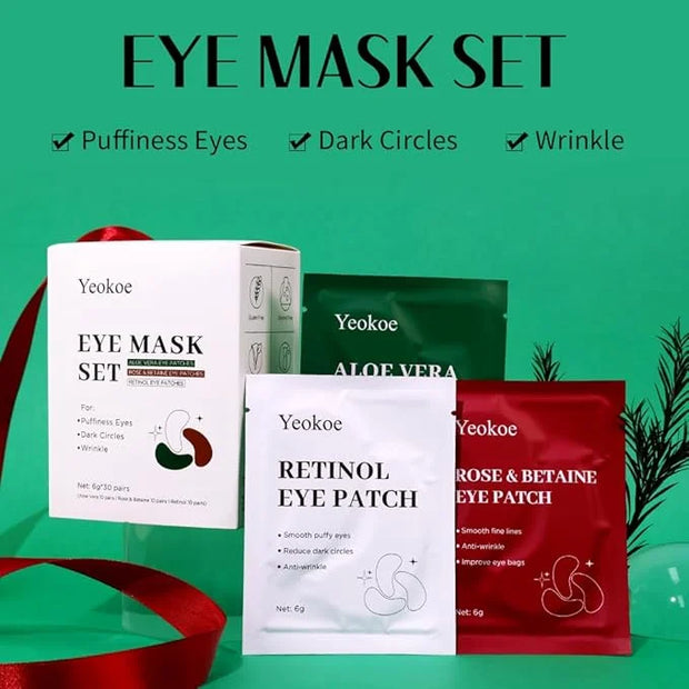 Under Eye Patches For Puffy Eyes and Dark Circles Wrinkle,30 Pairs Face Masks SkinCare With Retinol Serum,Aloe Vera,Rose B...