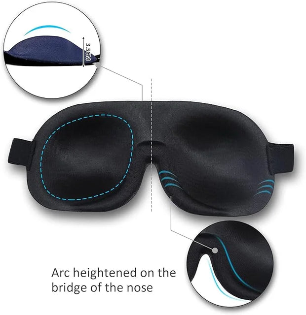 Sleep Mask Invisible Alar Deep Orbit 3D Eye Mask Ultra Lightweight & Comfortable Sleeping Mask for Travel, Nap, Shift Work...