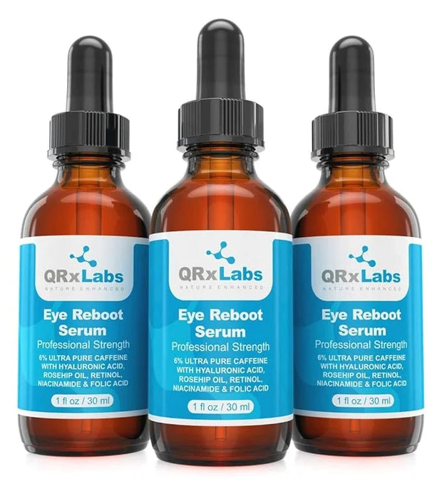 Eye Reboot Serum with 6% Caffeine, Hyaluronic Acid, Retinol & Niacinamide – Hydrating Formula For Delicate Eye Area – Help...