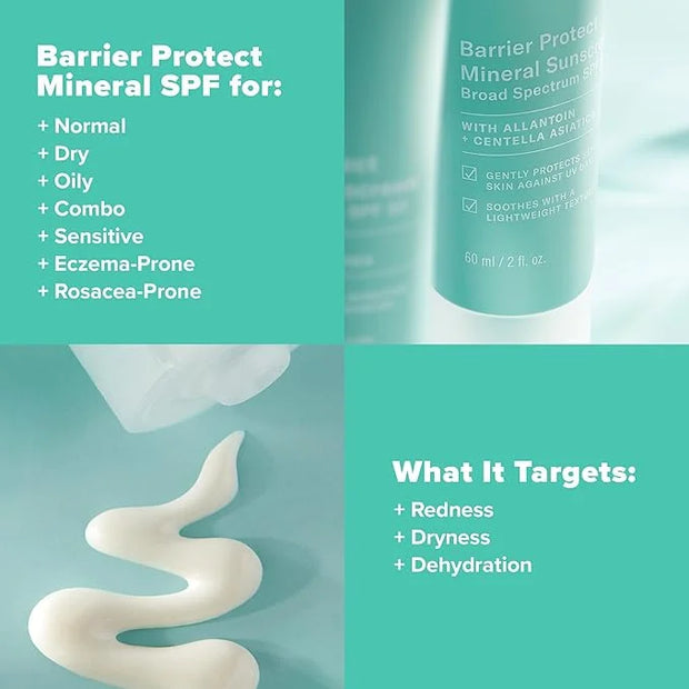 Paula’s Choice CALM Barrier Protect Mineral Moisturizer Sunscreen SPF 30 for Sensitive Skin, Soothes Redness, Suitable for...