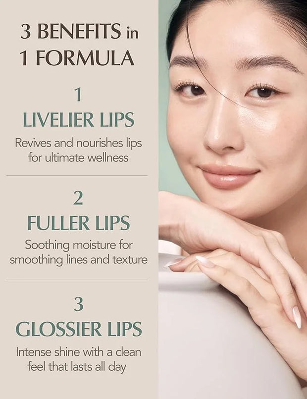 Natural Bloom Korean Lip Oil Serum 0.14 fl oz | Moisturizing Lip Booster Plumping Oil Serum Enriched w/Camellia & Safflowe...