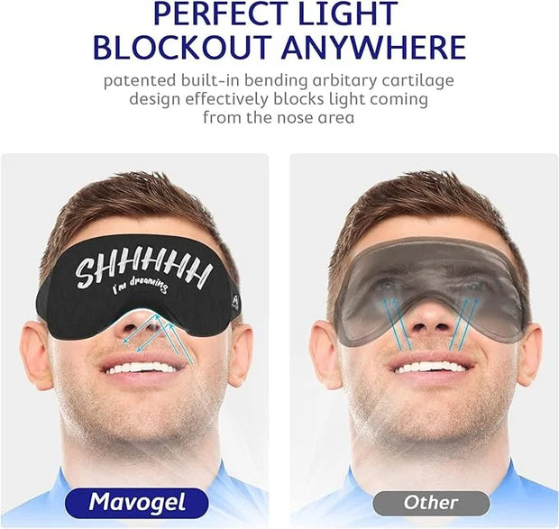 Mavogel Cotton Sleep Mask - Sleep Eye Mask for Women Men, Light Blocking Night Eyemask, Super Soft and Comfortable Eye Cov...
