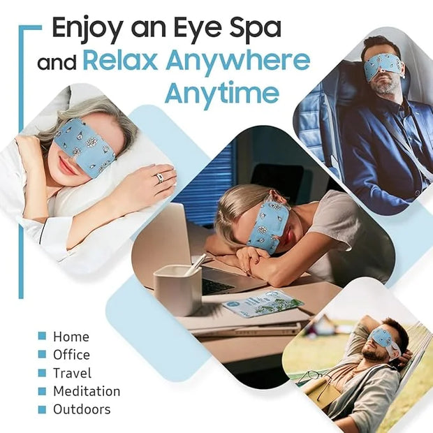 30Packs Steam Eye Mask, Heated Eye Mask Warm Compress for Eyes, Self Heating Warm Eye Masks Disposable Steam Mask for Home...