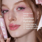 Flower Knows Strawberry Rococo Glowy Lip Gloss G01 Strawberry Macaron+Embossed Blush G01 Romantic Blossom - Product Image