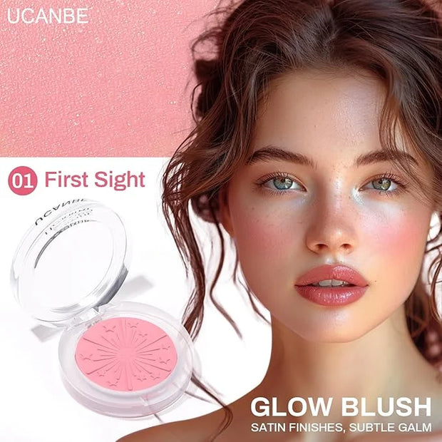 UCANBE Baked Blush for Cheek, Glow Blushing Palette - Seamless Silky Blendable Powder Blush Makeup Palette, Delivering Lon...