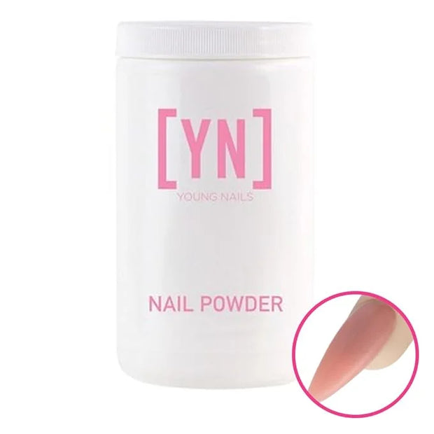 Young Nails Acrylic Cover Powder - Self-Leveling Acrylic Nail Powder, Clear Nude Pink White Acrylic Powder for Nail Extens...