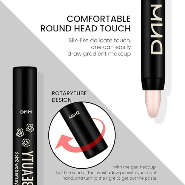 evpct Desert Matte Cream Eye Shadow Brightener Sticks Set for Eyes, Desert Matte Pencil Eye shadow Applicator Stick Pen Pa...