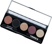 Cleopatra Shimmer White, Purple Burgundy, Gold Bronze, Black and Copper Penny Vegan Eyeshadow Palette; Talc, Paraben & Cru...