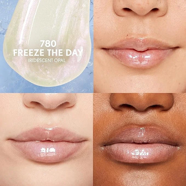 Covergirl Clean Fresh Yummy Plumper Lip Gloss, 780 Freeze The Day, Shiny, Vegan Formula, Easy to Apply, Minty Flavor, 0.33...