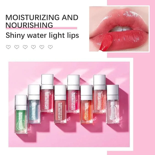 Hydrating Lip Glow Oil, Moisturizing Lip Glow Oil, Nourishing Glossy Transparent Lip Oil, Plumping Lip Oil, Lip Balm, Non-...