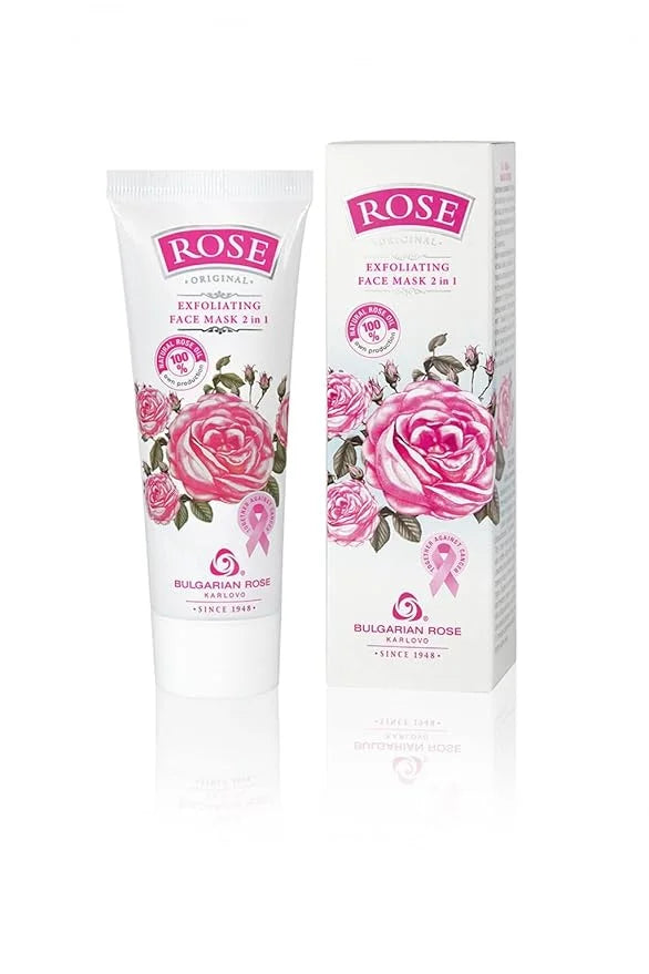 Bulgarian Rose Moisturizing Daily Regimen 5 Piece Gift Set - Rose Day Cream, Rose Night Cream, Exfoliating Face Mask, Rose...