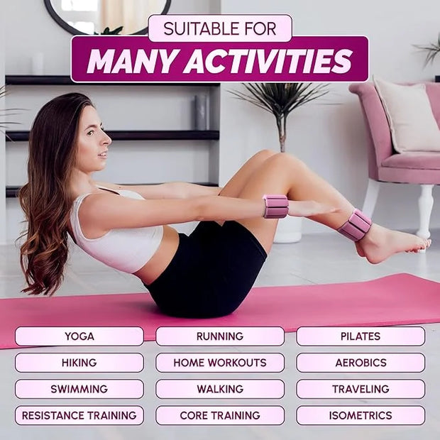 2Ct Ankle Weights for Women - Waterproof Ankle 2 Lbs - Product Image
