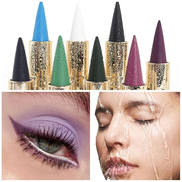 Kaely Dark Purple Gel Eyeliner Pencil,Waterproof Smudge Proof Eye Liner Pen,Cat Eye Goth Halloween Makeup,Eye Black Face P...