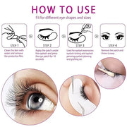100 Pairs Under Eye Pads, Eyelash Extension Gel Patches Hydrogel Eyes Patches Lint Free Eye Pads for Eyelash Extension Sup...