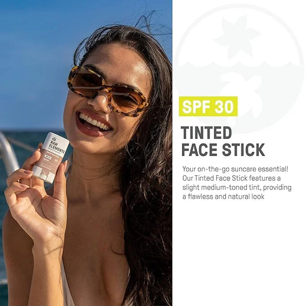 Raw Element Ultra-Moisturizing Face Tint Sunscreen, SPF 30+, Non Toxic Mineral Face Cream, Non Nano Zinc Oxide, Reef Frien...
