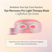 Solawave Eye Recovery Pro Kit | Red Light Therapy Eye Mask + LightBoost Eye Cream | Reduce Fine Lines & Wrinkles, Under Ey...