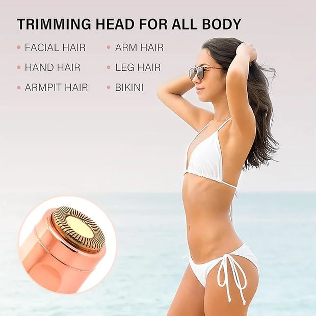 Facial Hair Removal for Women & Eyebrow Trimmer 2 in 1, Electric Shaver&Portable Peach Fuzz Hair Razor,Rechargeable Remove...
