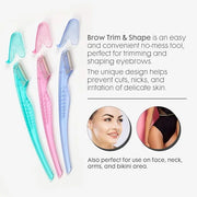 Ardell Pro Brow for Trim & Shape, Eyebrow Razor Trimmer, and Shaper with Cover, Facial Hair Removal for Women, Dermaplanin...