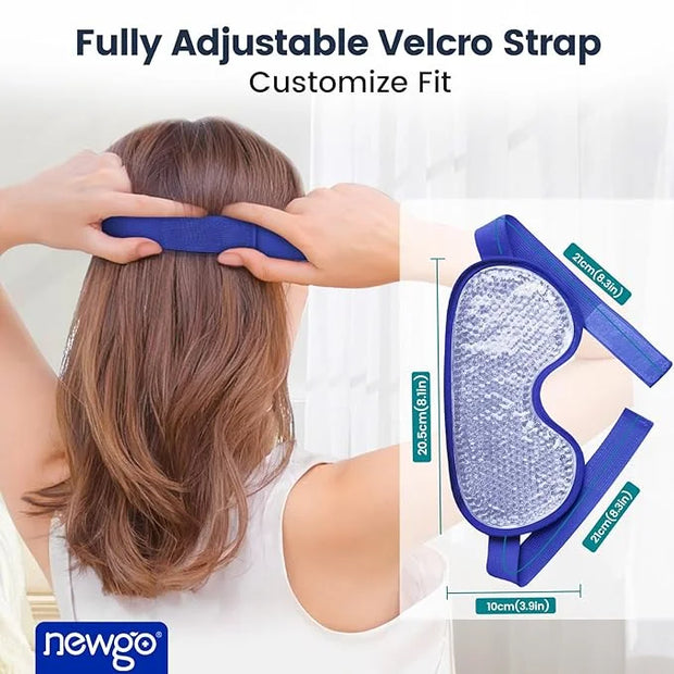 NEWGO Cooling Eye Mask for Puffy Eyes, Cold Eye Mask Eye Ice Pack for After Eyes Surgery, Tension Stress Relief, Itchy Eye...
