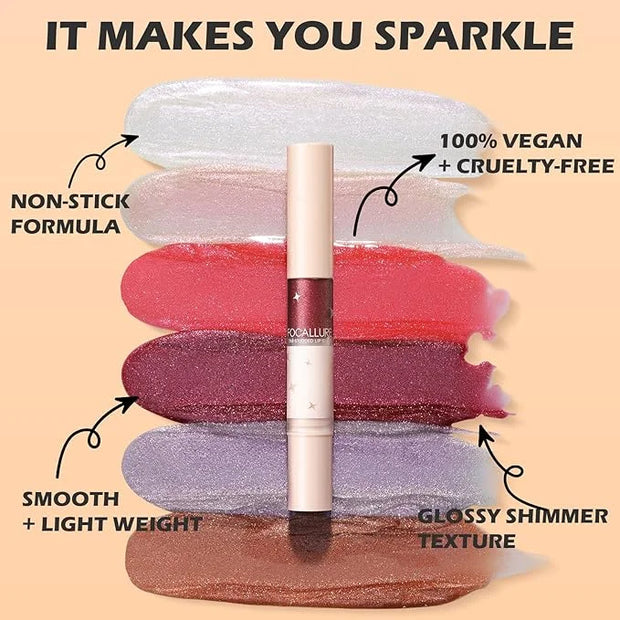 FOCALLURE Glitter Lip Gloss,High Shine Shimmer Lipstick,Long Lasting Plumping Lipgloss,Hydrating,Moisturizing,Non-Sticky a...