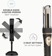 Conair Limited Edition Bundle | INFINITIPRO by CONAIR Curl Secret Automatic Curling Iron in 3/4-inch Barrel - and - Conair...
